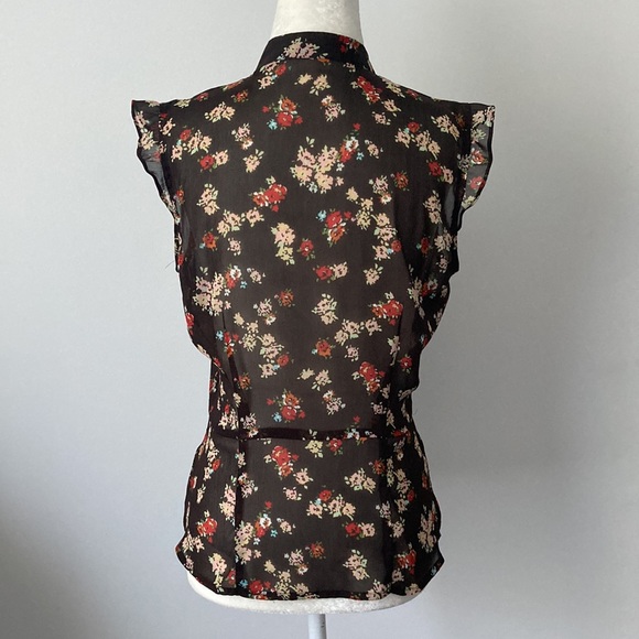 New York & Company Sheer Button Down Top - Picture 7 of 10